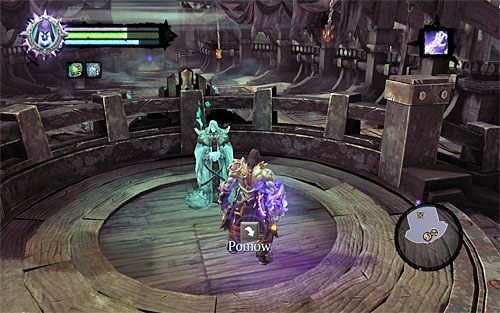Po dotarciu do celu podróży wyjdź po schodach na górę i porozmawiaj z Kanclerzem - Zanieś czaszkę do Wiekuistego Tronu | Królewska zapłata | Darksiders 2 - Darksiders 2 - poradnik do gry