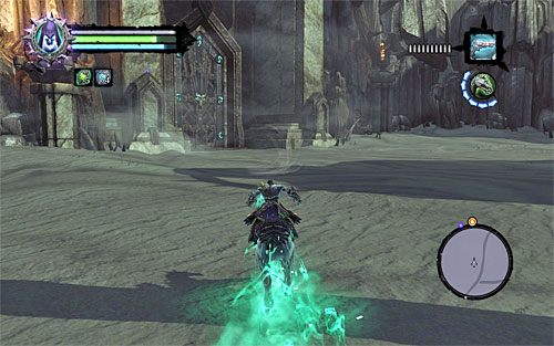 Po tym jak zostaniesz przeniesiony do Paszczy wskocz na konia i wybierz się na południe, ponownie korzystając z mostu - Znajdź grobowiec Faryzjonera | Faryzjoner | Darksiders 2 - Darksiders 2 - poradnik do gry