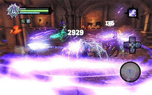 W pomieszczeniu tym czekają Cię jedne z najtrudniejszych bitew opisywanego etapu - Wskrześ Faryzjonera (2) | Faryzjoner | Darksiders 2 - Darksiders 2 - poradnik do gry