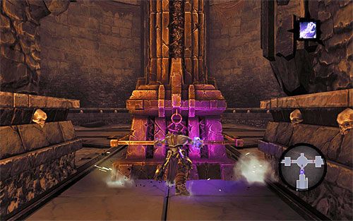 Przystąp do przepychania filaru po podniesionym niedawno moście - Wskrześ Faryzjonera (2) | Faryzjoner | Darksiders 2 - Darksiders 2 - poradnik do gry