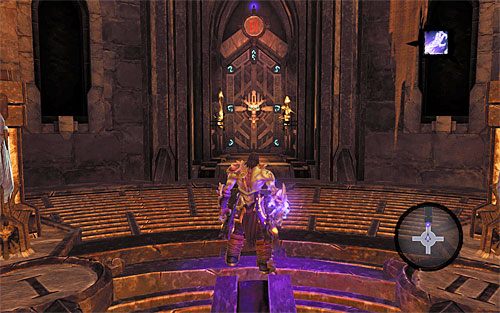 Uderz w krzyształ odpowiedzialny na przetransportowanie windy na drugie piętro - Wskrześ Faryzjonera (2) | Faryzjoner | Darksiders 2 - Darksiders 2 - poradnik do gry