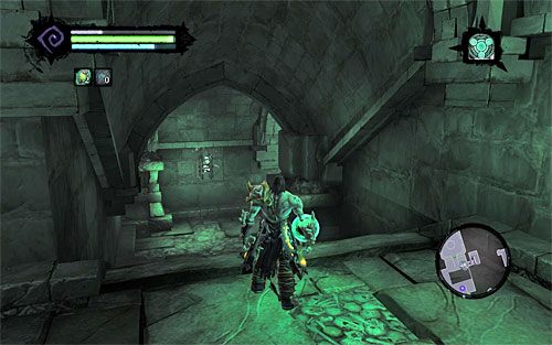 Skieruj się w lewo, ustaw się na kręgu przyzwania i użyj Nakazu do jednoczesnego przyzwania OBU Martwych Lordów - Zakończenie zadania | Sędzia | Darksiders 2 - Darksiders 2 - poradnik do gry