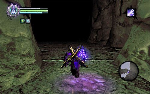 Skorzystaj z jedynego niezbadanego przejścia, docierając po kilku chwilach do ogromnej pieczary - Przetrwaj Psychameron (2) | Bazyleus | Darksiders 2 - Darksiders 2 - poradnik do gry