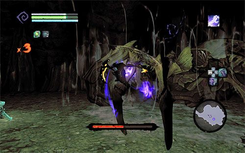 W trakcie trzeciej części bitwy kontynuuj atakowanie Bazyleusa, pamiętając o wszystkich wspomnianych wcześniej rzeczach - Boss 13, 14 - Bazyleus, Achidna | Bazyleus | Darksiders 2 - Darksiders 2 - poradnik do gry