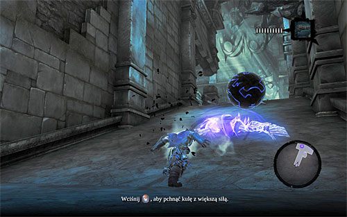 Podejdź do kuli i w dobrze poznany sposób wciśnij klawisz E żeby przystąpić do jej przetaczania - Przywróć Górskie Łzy (2) | Górskie Łzy | Darksiders 2 - Darksiders 2 - poradnik do gry