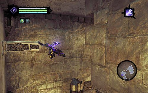 Przystąp do kolejnej wspinaczki, chwytając się interaktywnych występów oraz górnej krawędzi - Przeszukaj Miasto Umarłych - górne poziomy (2) | Miasto Umarłych | Darksiders 2 - Darksiders 2 - poradnik do gry