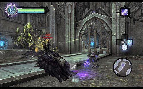 Wejdź na pobliską arenę, na której czeka Cię kilkuczęściowa bitwa - Odszukaj skrybę - wschodnia część cytadeli (2) | Skaza herezji | Darksiders 2 - Darksiders 2 - poradnik do gry