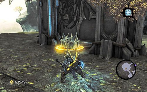 Wybierz teraz ścieżkę prowadzącą do wschodniej platformy, będąc gotowym do wyeliminowania kolejnych spaczonych aniołów - Odszukaj skrybę - wschodnia część cytadeli (2) | Skaza herezji | Darksiders 2 - Darksiders 2 - poradnik do gry