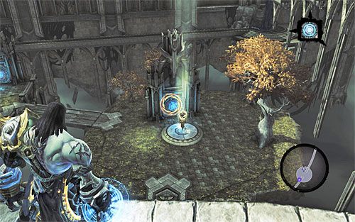 Po dotarciu na samą górę po raz kolejny wybierz z listy umiejętność Władca Pustki - Odszukaj skrybę - wschodnia część cytadeli (2) | Skaza herezji | Darksiders 2 - Darksiders 2 - poradnik do gry