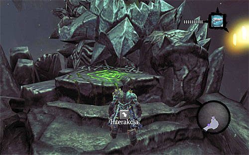 Pozostało Ci już tylko obrócić posągiem, tak by oświetlił on kryształ nad północnymi drzwiami i doprowadził do odblokowania przejścia - Przyzwij Mistrza Areny (1) | Królewska zapłata | Darksiders 2 - Darksiders 2 - poradnik do gry