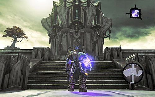 Skieruj się dalej na wschód i złap się z interaktywnego występu - Odszukaj skrybę - zachodnia część cytadeli (2) | Skaza herezji | Darksiders 2 - Darksiders 2 - poradnik do gry