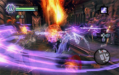 Po znalezieniu się w nowym pomieszczeniu czeka Cię niestety kolejna bitwa, w której wezmą udział wir oraz żołnierze legionów - Znajdź Samaela - zachodnia część Czarnej Skały | Władca Czarnej Skały - Darksiders 2 - poradnik do gry