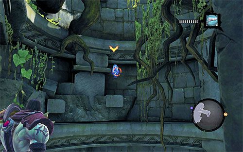 1) Głaz możesz odnaleźć w niewielkich ruinach zlokalizowanych w północno-zachodniej części Lasu Zguby (screen 1) - Kraina Kuźni (miejsca odnajdywania magicznych głazokęsów) | Kamień z serca - Darksiders 2 - poradnik do gry