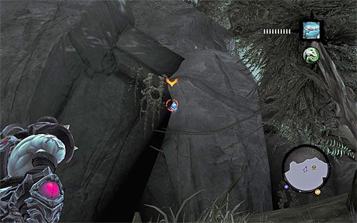 1) Głaz możesz odnaleźć na południe od miejsca, w którym przebywa Czarnopęd, czyli zleceniodawca opisywanego pobocznego zadania - Kraina Kuźni (miejsca odnajdywania magicznych głazokęsów) | Kamień z serca - Darksiders 2 - poradnik do gry