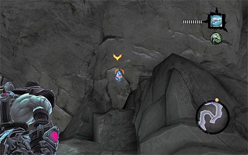 2) Głaz możesz odnaleźć na skałach przy wąskiej ścieżce prowadzącej do Podmokłego Fortu, w południowo-wschodniej części Fiordu - Kraina Kuźni (miejsca odnajdywania magicznych głazokęsów) | Kamień z serca - Darksiders 2 - poradnik do gry