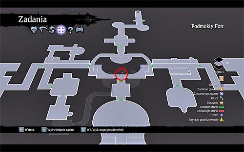 1) Głaz możesz odnaleźć w południowej części centralnego obszaru Podmokłego Fortu, a konkretnie naprzeciwko dużej statuy i bezpośrednio nad akweduktami, które w wyniku zaliczenia powiązanego z fortem głównego zadania zostają wypełnione wodą - Kraina Kuźni (miejsca odnajdywania magicznych głazokęsów) | Kamień z serca - Darksiders 2 - poradnik do gry