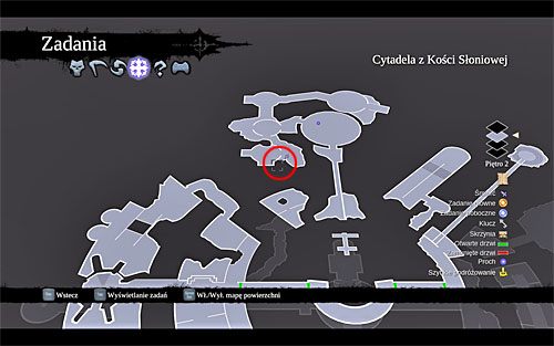 2) Głaz możesz odnaleźć w trakcie przemierzania północnej części Cytadeli z Kości Słoniowej - Bezświetle (miejsca odnajdywania głazokęsów siły) | Kamień z serca - Darksiders 2 - poradnik do gry