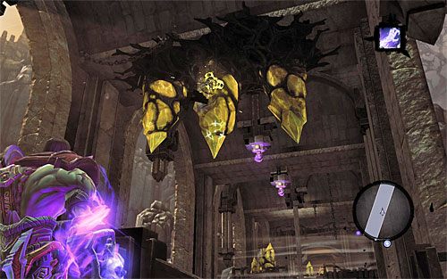 Docelowo musisz dotrzeć do miejsca pokazanego na screenie 1 - Królestwo Umarłych (miejsca odnajdywania głazokęsów odporności) | Kamień z serca - Darksiders 2 - poradnik do gry