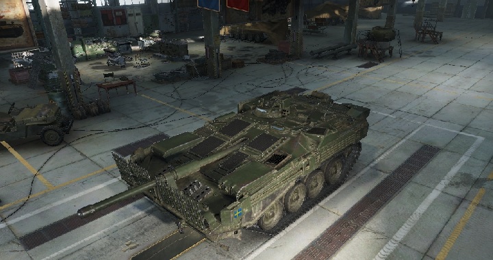 Strv 103B - topowy szwedzki niszczyciel X tieru, historycznie zaprojektowany dość późno (w odróżnieniu od 99% pojazdów w grze), bo aż w latach 70-tych - CZOŁGI SZWEDZKIE w World of Tanks | Wykaz dostępnych czołgów (drzewka) - World of Tanks - poradnik do gry