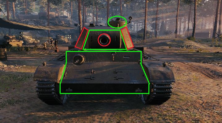 a) Czerwony (tam nie strzelaj) - 40TP - polski czołg VI tieru w World of Tanks - World of Tanks - poradnik do gry