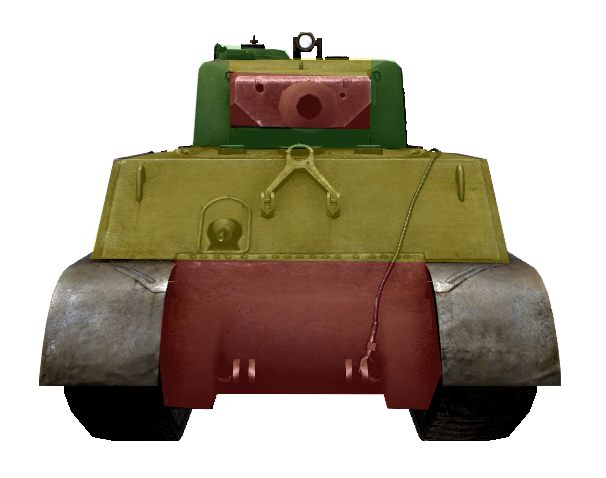 Kadłub Shermana Jumbo jest bardzo dobrze opancerzony, głównie dzięki dużemu kątowi pod jakim jest ustawiona płyta główna - M4A3E2 Sherman Jumbo | Czołgi amerykańskie w World of Tanks - World of Tanks - poradnik do gry