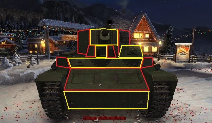 We wszystkie rozliczne elementy opancerzenia oznaczone kolorem czerwonym powinniśmy strzelać dopiero przy penetracji armaty powyżej 250mm - O-Ho | Czołgi japońskie w World of Tanks - World of Tanks - poradnik do gry