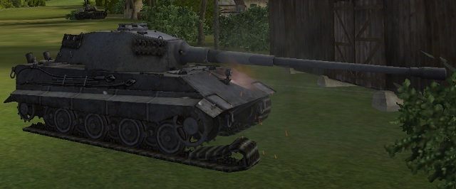 Rykoszet na pancerzu E-75. Czołg ten ustawiony pod kątem jest prawie niemożliwy do przebicia. - Penetracja pancerza w World of Tanks | Mechanika gry - World of Tanks - poradnik do gry