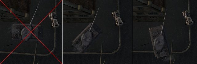 Jedna niepoprawna i dwie prawidłowe metody wychylania się zza rogu budynku. - Zaawansowane manewry w World of Tanks | Porady zaawansowane - World of Tanks - poradnik do gry