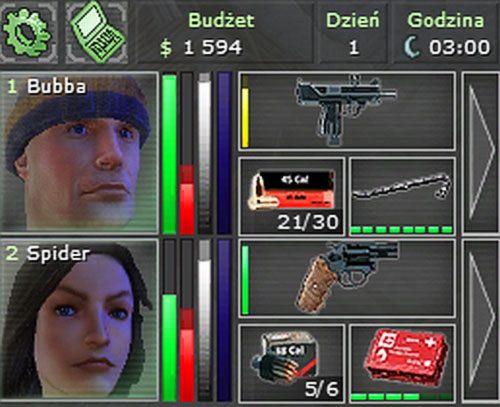 Kolor niebieski: najemnicy, których posiadasz i z których usług należy skorzystać w danej sytuacji - Użyte oznaczenia oraz interfejs użytkownika - Kampania - wprowadzenie - Jagged Alliance: Crossfire - poradnik do gry