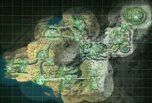 Pogrubiony tekst: wykorzystany do oznaczenia nazw regionów świata w opisie - Użyte oznaczenia oraz interfejs użytkownika - Kampania - wprowadzenie - Jagged Alliance: Crossfire - poradnik do gry