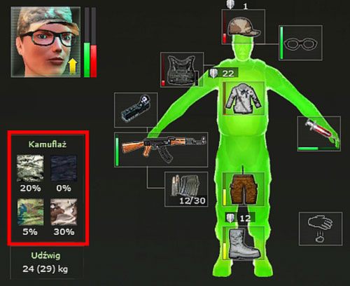 Widoczność (biały pasek): szansa na bycie zauważonym przez przeciwnika - Użyte oznaczenia oraz interfejs użytkownika - Kampania - wprowadzenie - Jagged Alliance: Crossfire - poradnik do gry