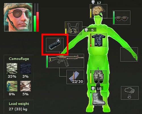 Do niektórej broni palnej można dodatkowo dołączyć celownik (zwiększenie celności) lub tłumik (wyciszenie strzałów) - Przedmioty w grze - Kampania - wprowadzenie - Jagged Alliance: Crossfire - poradnik do gry