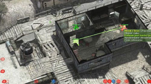 W razie potrzeby przejdź do budynku i staraj się zwabić przeciwników w drzwi lub do środka, skąd pozbędziesz się ich w łatwy sposób - Khadwan [4] - Kampania - droga na południe - Jagged Alliance: Crossfire - poradnik do gry