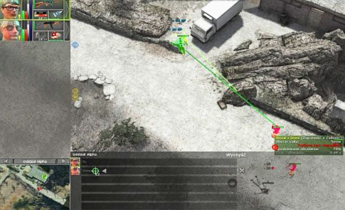 Posiadając tą wiedzę rozstaw najemników w dobrze osłoniętych miejscach z dobrym polem widzenia na most, we wschodniej części mapy - Khadwan [4] - Kampania - droga na południe - Jagged Alliance: Crossfire - poradnik do gry