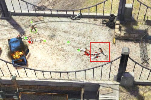 Ponownie bardzo uważaj na przeciwników uzbrojonych w broń białą, biegnących w Twoją stronę - Outposts oraz Sawmill [5] - Kampania - droga na południe - Jagged Alliance: Crossfire - poradnik do gry