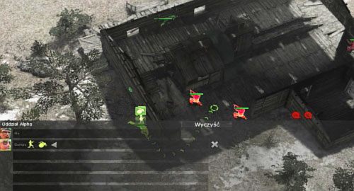 Lub spróbuj wrzucić granat do środka przez jedno z okien, uważając by nie zostać przy tym zranionym - Outposts oraz Sawmill [5] - Kampania - droga na południe - Jagged Alliance: Crossfire - poradnik do gry