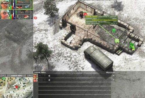 Spróbuj zakraść się do ostatniego punktu na szczycie góry (wschodnia część mapy), ponieważ jest on bardzo dobrze umocniony i wymiana ognia przed dotarciem tam, może się skończyć bardzo źle - Outposts oraz Sawmill [5] - Kampania - droga na południe - Jagged Alliance: Crossfire - poradnik do gry