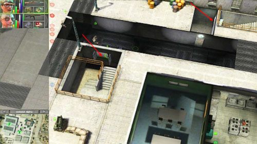 W razie potrzeby do bezpiecznego przemieszczania się możesz wykorzystać podziemne przejście pokazane na screenie (wejścia oznaczone strzałkami), znajdujące się również w centralnej części mapy - Hydroelectric power station [6] - Kampania - droga na północ - Jagged Alliance: Crossfire - poradnik do gry