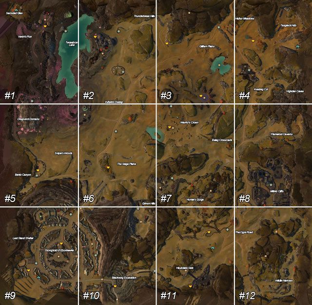 1 - Fields of Ruin - mapy I-VI | Mapy Guild Wars 2 - Guild Wars 2 - poradnik