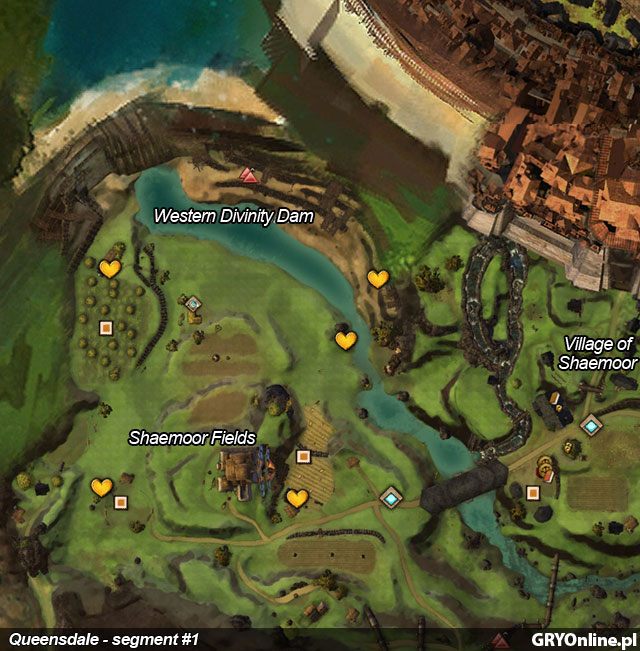 2 - Queensdale | Mapy Guild Wars 2 - Guild Wars 2 - poradnik