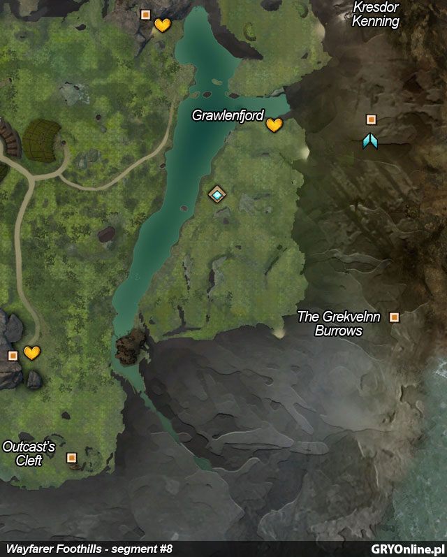 9 - Wayfarer Foothills | Mapy Guild Wars 2 - Guild Wars 2 - poradnik