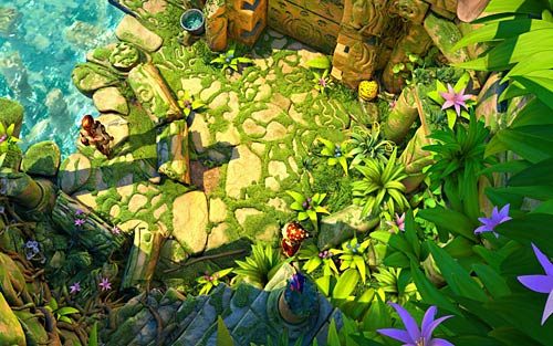 Rozejrzyj się dokładnie po lokacji - Przed wejściem do świątyni - Rozdział 3 - The Sunken Temple - The Book of Unwritten Tales - poradnik do gry