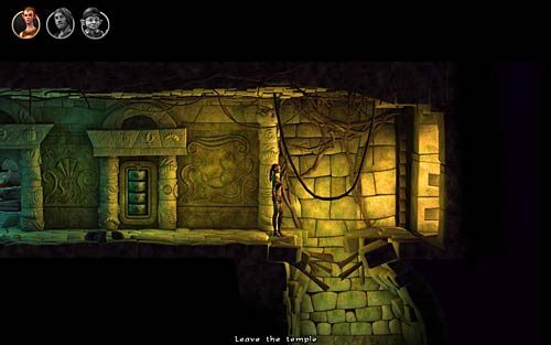 Po tym jak Wilbur i Nate spadną w przepaść, przejdź Ivo korytarzem w lewo i wejdź do komnaty (Go deeper into the temple) - We wnętrzu świątyni - Rozdział 3 - The Sunken Temple - The Book of Unwritten Tales - poradnik do gry