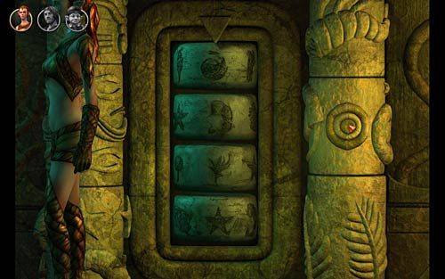 Wilbur zobaczy symbole na ścianie - We wnętrzu świątyni - Rozdział 3 - The Sunken Temple - The Book of Unwritten Tales - poradnik do gry