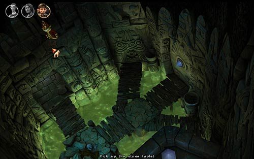 Wilbur rzuci kryształ Ivo - We wnętrzu świątyni - Rozdział 3 - The Sunken Temple - The Book of Unwritten Tales - poradnik do gry