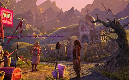 Zbierz trochę ziemi przy bramie cmentarza (Take some of the red earth) - Opowieści z krypty - Rozdział 4 - The Wild Lands - The Book of Unwritten Tales - poradnik do gry