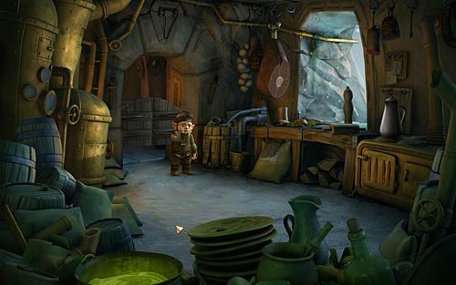 Na stoliku przy oknie leżą kuchenne resztki (Kitchen waste) - Jak pozbyć się szczura z browaru? - Rozdział 1 - Prolog - The Book of Unwritten Tales - poradnik do gry