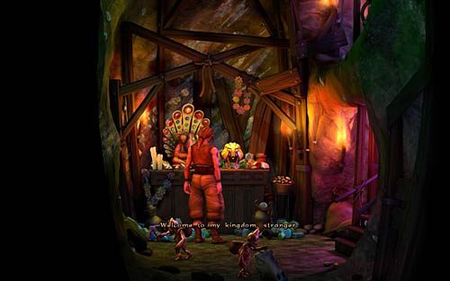 Za pomocą mapy przenieś się do kopalni - Nate zostaje wojownikiem - Hełm - Rozdział 4 - The Wild Lands - The Book of Unwritten Tales - poradnik do gry