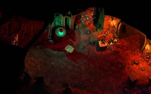 Teraz w pierwszym pomieszczeniu od wejścia, tym z korytem z wodą, skręć w prawo - Nate zostaje wojownikiem - Hełm - Rozdział 4 - The Wild Lands - The Book of Unwritten Tales - poradnik do gry