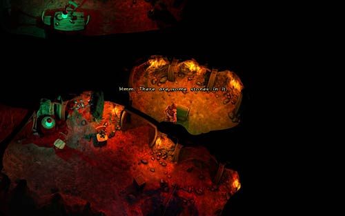 Otwórz ją wcześniej znalezionym kluczem (Unlock the chest) i sprawdź co jest w skrzyni (Examine the contents of the box) - Nate zostaje wojownikiem - Hełm - Rozdział 4 - The Wild Lands - The Book of Unwritten Tales - poradnik do gry